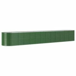 VidaXL Jardinière de jardin Acier enduit de poudre 512x80x68 cm Vert