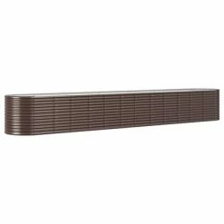 VidaXL Jardinière de jardin Acier enduit de poudre 512x80x68 cm Marron