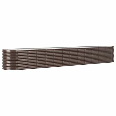 VidaXL Jardinière de jardin Acier enduit de poudre 512x80x68 cm Marron 1 VidaXL Jardinière de jardin Acier enduit de poudre 512x80x68 cm Marron