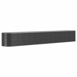 VidaXL Jardinière de jardin Acier enduit poudre 512x80x68cm Anthracite