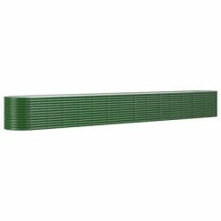 VidaXL Jardinière de jardin Acier enduit de poudre 620x80x68 cm Vert
