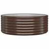 VidaXL Jardinière de jardin Acier enduit de poudre 100x100x36cm Marron