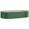 VidaXL Jardinière de jardin Acier enduit de poudre 175x100x36 cm Vert