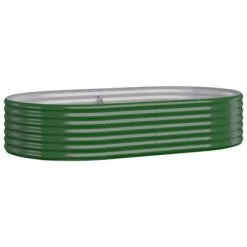 VidaXL Jardinière de jardin Acier enduit de poudre 175x100x36 cm Vert