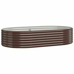 VidaXL Jardinière de jardin Acier enduit de poudre 175x100x36cm Marron