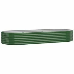 VidaXL Jardinière de jardin Acier enduit de poudre 249x100x36 cm Vert