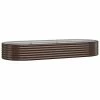 VidaXL Jardinière de jardin Acier enduit de poudre 249x100x36cm Marron