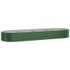 VidaXL Jardinière de jardin Acier enduit de poudre 322x100x36 cm Vert