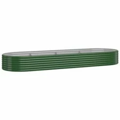 VidaXL Jardinière de jardin Acier enduit de poudre 322x100x36 cm Vert