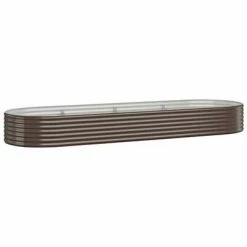 VidaXL Jardinière de jardin Acier enduit de poudre 322x100x36cm Marron