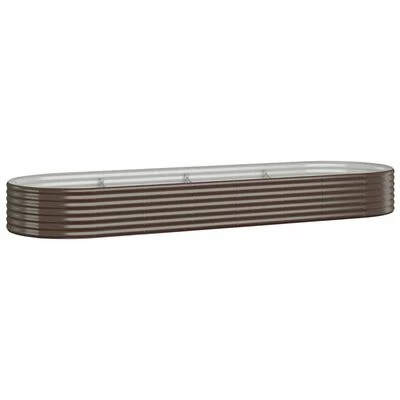 VidaXL Jardinière de jardin Acier enduit de poudre 322x100x36cm Marron 1 VidaXL Jardinière de jardin Acier enduit de poudre 322x100x36cm Marron