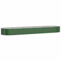 VidaXL Jardinière de jardin Acier enduit de poudre 396x100x36 cm Vert