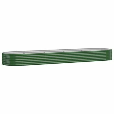 VidaXL Jardinière de jardin Acier enduit de poudre 396x100x36 cm Vert 1 VidaXL Jardinière de jardin Acier enduit de poudre 396x100x36 cm Vert