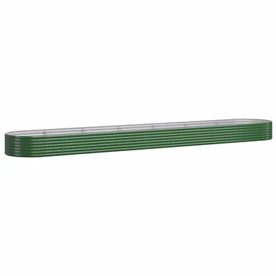 VidaXL Jardinière de jardin Acier enduit de poudre 544x100x36 cm Vert 1 VidaXL Jardinière de jardin Acier enduit de poudre 544x100x36 cm Vert