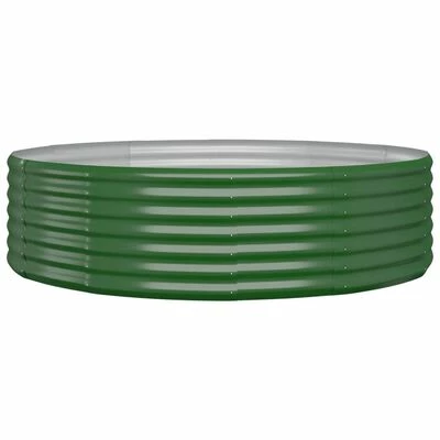 VidaXL Jardinière de jardin Acier enduit de poudre 140x140x36 cm Vert 1 VidaXL Jardinière de jardin Acier enduit de poudre 140x140x36 cm Vert