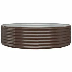 VidaXL Jardinière de jardin Acier enduit de poudre 140x140x36cm Marron