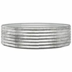 VidaXL Jardinière Acier enduit de poudre 140x140x36 cm Argenté