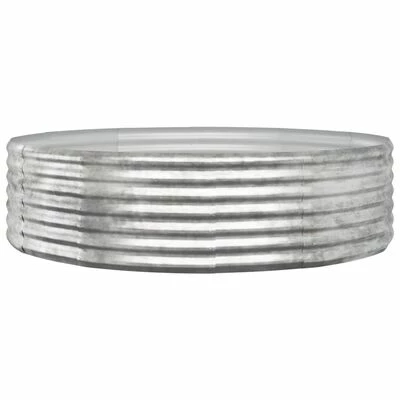 VidaXL Jardinière Acier enduit de poudre 140x140x36 cm Argenté 1 VidaXL Jardinière Acier enduit de poudre 140x140x36 cm Argenté