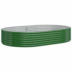VidaXL Jardinière de jardin Acier enduit de poudre 214x140x36 cm Vert