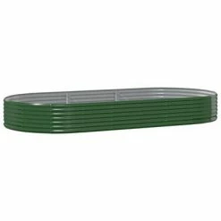 VidaXL Jardinière de jardin Acier enduit de poudre 296x140x36 cm Vert