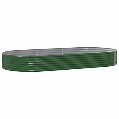 VidaXL Jardinière de jardin Acier enduit de poudre 296x140x36 cm Vert 1 VidaXL Jardinière de jardin Acier enduit de poudre 296x140x36 cm Vert