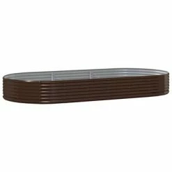 VidaXL Jardinière de jardin Acier enduit de poudre 296x140x36cm Marron