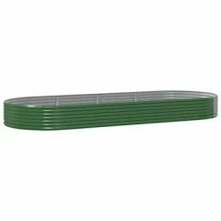 VidaXL Jardinière de jardin Acier enduit de poudre 373x140x36 cm Vert