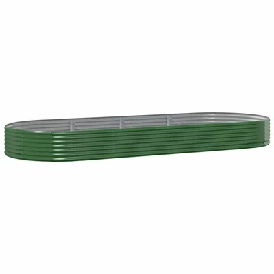 VidaXL Jardinière de jardin Acier enduit de poudre 373x140x36 cm Vert 1 VidaXL Jardinière de jardin Acier enduit de poudre 373x140x36 cm Vert