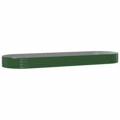 VidaXL Jardinière de jardin Acier enduit de poudre 450x140x36 cm Vert