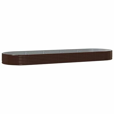 VidaXL Jardinière de jardin Acier enduit de poudre 450x140x36cm Marron 1 VidaXL Jardinière de jardin Acier enduit de poudre 450x140x36cm Marron