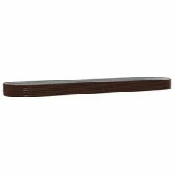 VidaXL Jardinière de jardin Acier enduit de poudre 600x140x36cm Marron