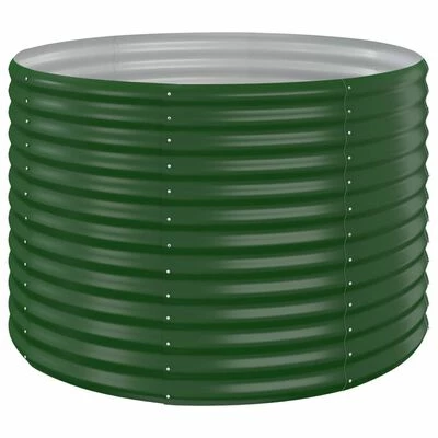 VidaXL Jardinière de jardin Acier enduit de poudre 100x100x68 cm Vert 1 VidaXL Jardinière de jardin Acier enduit de poudre 100x100x68 cm Vert