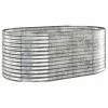 VidaXL Jardinière de jardin Acier enduit poudre 175x100x68 cm Argenté