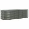 VidaXL Jardinière de jardin Acier enduit de poudre 249x100x68 cm Gris