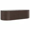 VidaXL Jardinière de jardin Acier enduit poudre 249x100x68 cm Marron