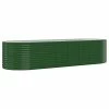 VidaXL Jardinière de jardin Acier enduit de poudre 322x100x68 cm Vert