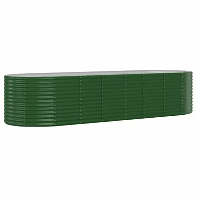 VidaXL Jardinière de jardin Acier enduit de poudre 322x100x68 cm Vert 1 VidaXL Jardinière de jardin Acier enduit de poudre 322x100x68 cm Vert