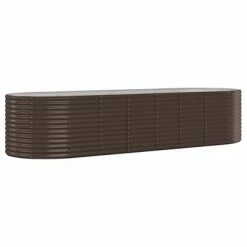 VidaXL Jardinière de jardin Acier enduit poudre 322x100x68 cm Marron