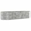 VidaXL Jardinière Acier enduit de poudre 322x100x68 cm Argenté