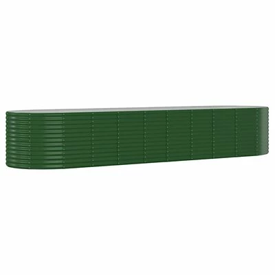 VidaXL Jardinière de jardin Acier enduit de poudre 396x100x68 cm Vert 1 VidaXL Jardinière de jardin Acier enduit de poudre 396x100x68 cm Vert