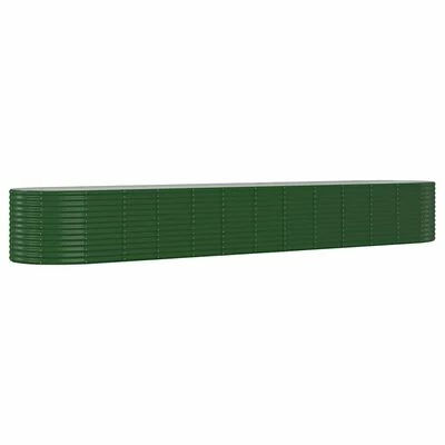 VidaXL Jardinière de jardin Acier enduit de poudre 507x100x68 cm Vert 1 VidaXL Jardinière de jardin Acier enduit de poudre 507x100x68 cm Vert