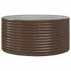 VidaXL Jardinière Marron 140x140x68 cm Acier enduit de poudre