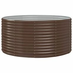 VidaXL Jardinière Marron 140x140x68 cm Acier enduit de poudre