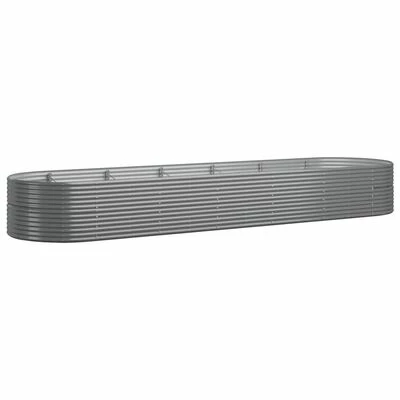 VidaXL Jardinière de jardin Acier enduit de poudre 510x140x68 cm Gris 1 VidaXL Jardinière de jardin Acier enduit de poudre 510x140x68 cm Gris