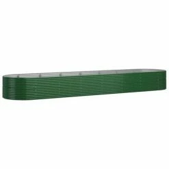 VidaXL Jardinière de jardin Acier enduit de poudre 584x140x68 cm Vert