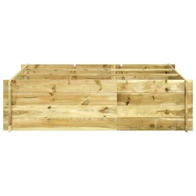 VidaXL Lit surélevé 150x100x40 cm Bois imprégné 2 VidaXL Lit surélevé 150x100x40 cm Bois imprégné – Image 2
