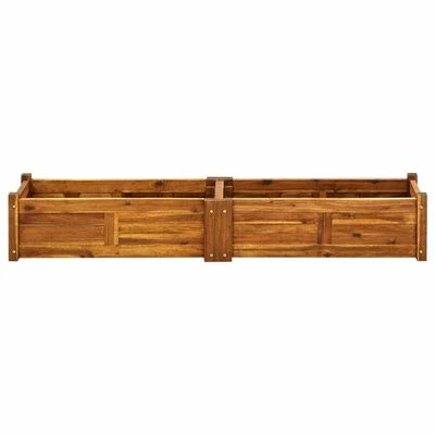 VidaXL Lit surélevé de jardin Bois d'acacia 150x30x25 cm 2 VidaXL Lit surélevé de jardin Bois d'acacia 150x30x25 cm – Image 2