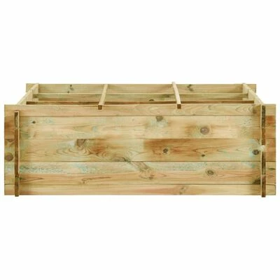VidaXL Jardinière pour légumes Bois de pin imprégné 120x120x40 cm 2 VidaXL Jardinière pour légumes Bois de pin imprégné 120x120x40 cm – Image 2