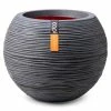 Capi Pot à fleurs Nature Rib rond 40x32 cm Gris foncé