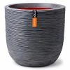 Capi Jardinière Nature Rib 54x52 cm Gris foncé